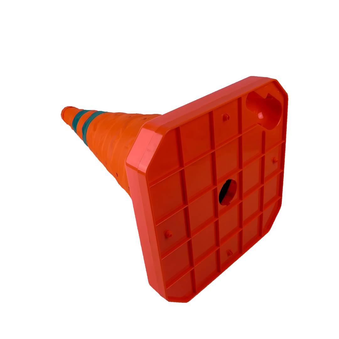 Cono de tráfico señalización y balizamiento con reflector de 720 mm plegable con luz