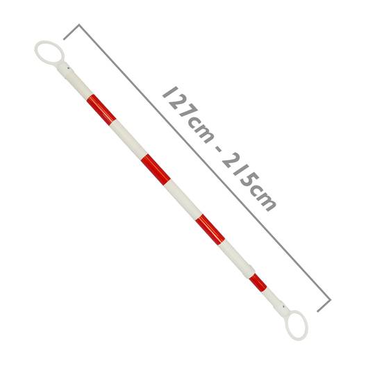 Pasek sygnałowy do zainstalowania między dwoma czerwonymi i białymi stożkami nawigacyjnymi 127 cm