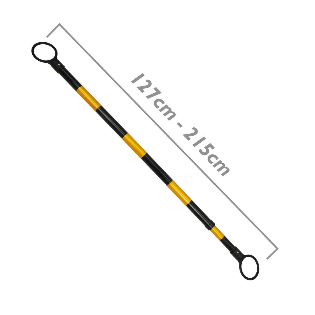 Barra signaling between two cones to install beacons 127cm yellow and black
