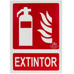 Affiche d'extincteur homologué 21 x 30 cm. Signal luminescent