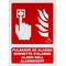 Schild PVC Brandmelder langnachleuchtend 21 x 30 cm. Lumineszenz Signal