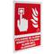 Schild PVC Brandmelder langnachleuchtend 21 x 30 cm. Lumineszenz Signal