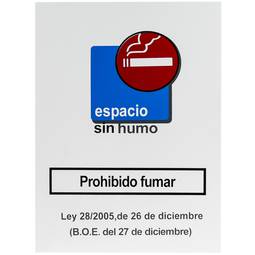 Cartaz de espaço livre de fumaça de 21 x 29 cm. Sinal informativo de proibição de fumar