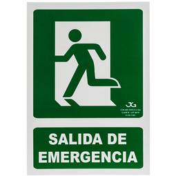 Signe de sortie de secours sur la gauche. Signal d'urgence luminescent de 21 x 30 cm
