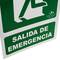 Cartell de sortida d'emergència a l'esquerra. Senyal luminiscent de 21 x 30 cm