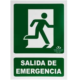 Sinal de saída de emergência à direita. Sinal luminescente de 21 x 30 cm