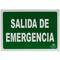 Signe de sortie de secours. Signal d'urgence luminescent de 30 x 21 cm avec SALIDA DE EMERGENCIA