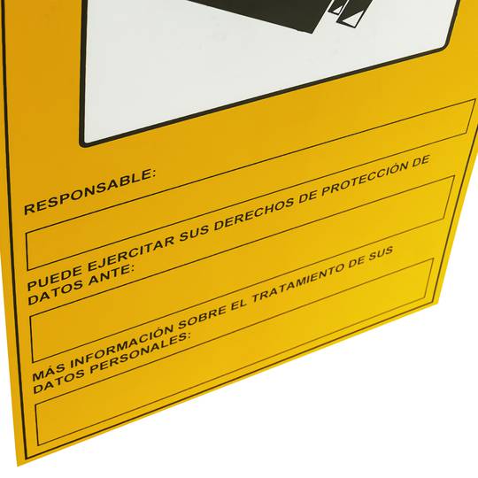 Poster della zona di videosorveglianza di 21 x 29 cm. Segnale informativo de CCTV