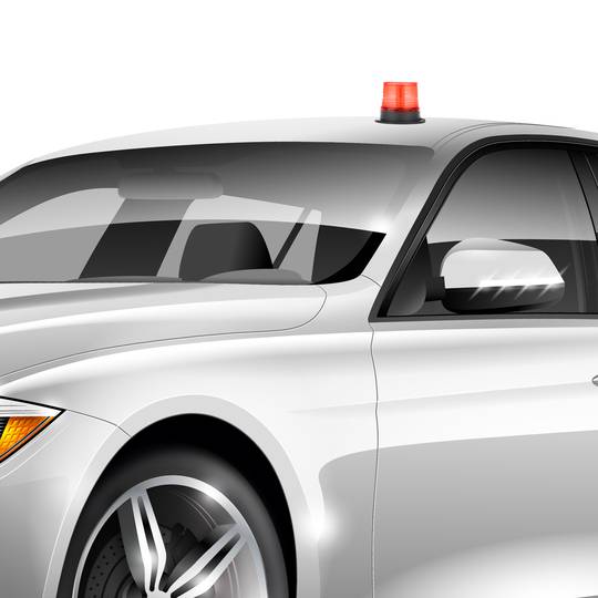Lampe stroboscopique à LED rotative d'urgence pour voiture avec prise et interrupteur d'allume-cigare 10 V rouge