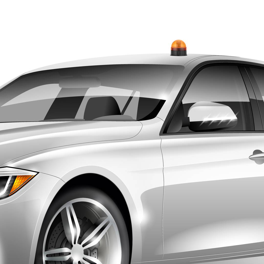 Luce stroboscopica di emergenza rotante magnetica multimodale 10 V ambra