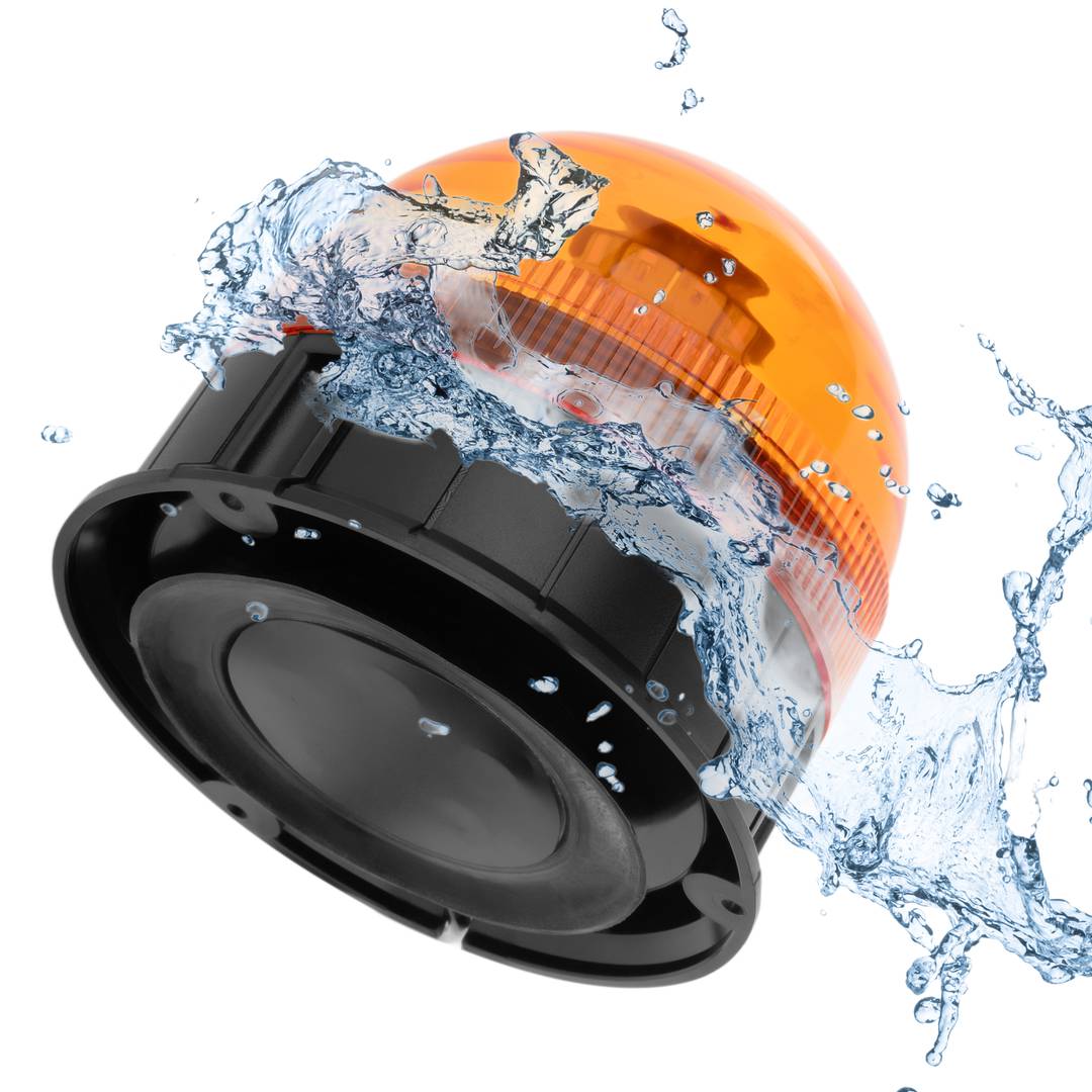 Luce stroboscopica di emergenza rotante magnetica multimodale 10 V ambra