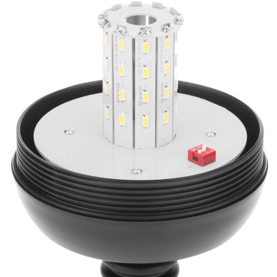 Lampe stroboscopique à LED rouge rotative d'urgence 12-24 Vdc avec support interchangeable