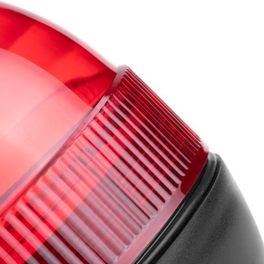 Lampe stroboscopique à LED rouge rotative d'urgence 12-24 Vdc avec support interchangeable