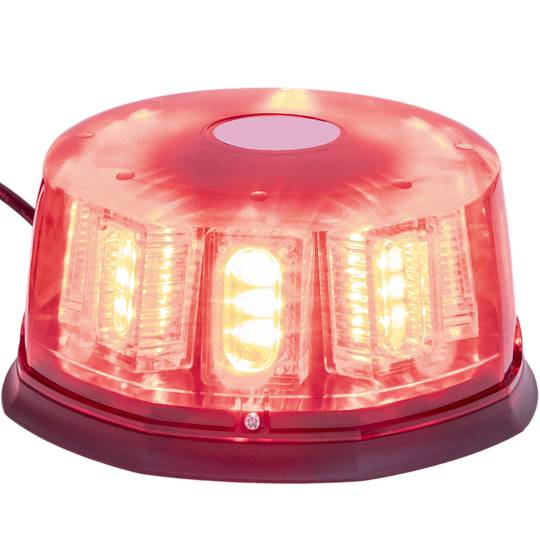 Luce stroboscopica rossa con base magnetica e presa accendisigari per auto con interruttore e selezione modalità