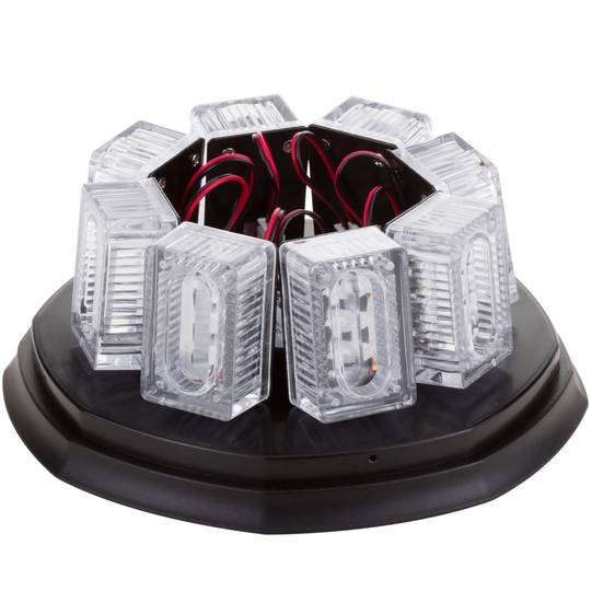 Luce stroboscopica rossa con base magnetica e presa accendisigari per auto con interruttore e selezione modalità