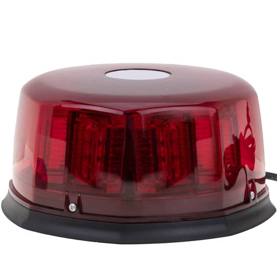 Luce stroboscopica rossa con base magnetica e presa accendisigari per auto con interruttore e selezione modalità