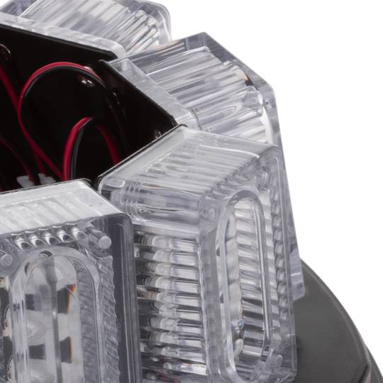 Lumière stroboscopique bleue avec base magnétique et prise allume-cigare avec interrupteur et sélection de mode