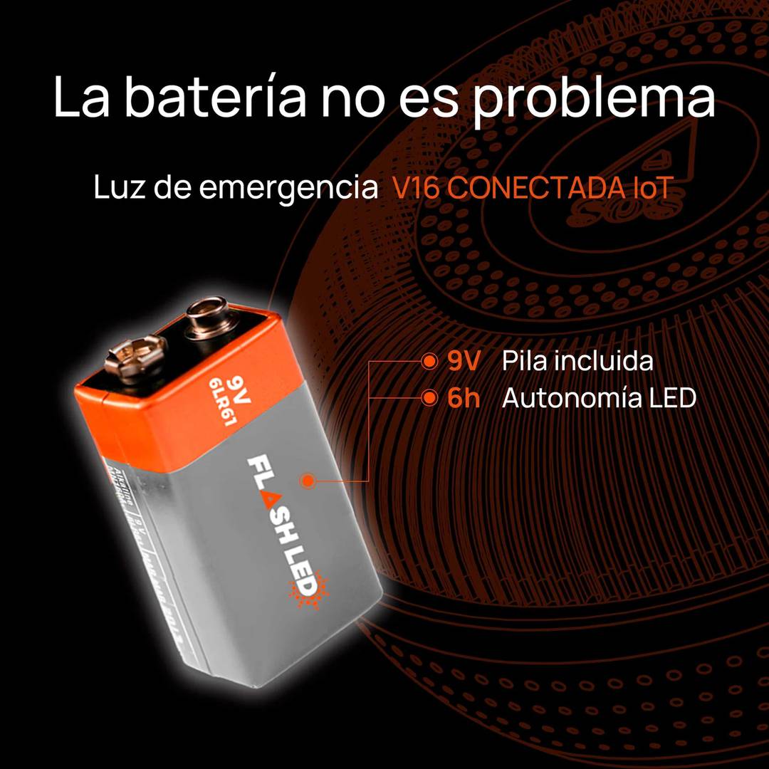 Baliza geolocalizada luz de emergencia conectada V16 DGT 3.0 para coche moto o camión