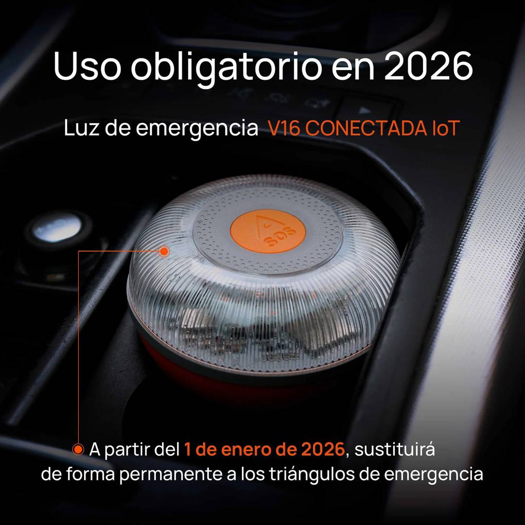 Baliza geolocalizada luz de emergencia conectada V16 DGT 3.0 para coche moto o camión