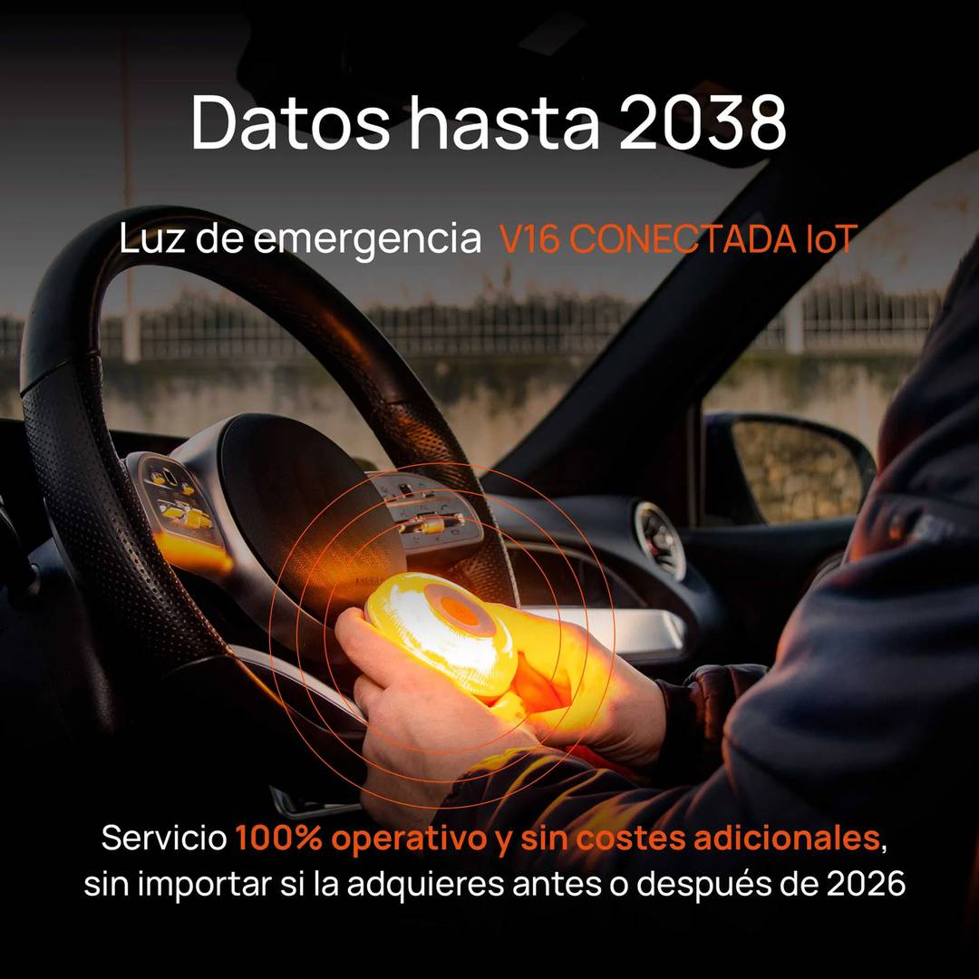 Baliza geolocalizada luz de emergencia conectada V16 DGT 3.0 para coche moto o camión