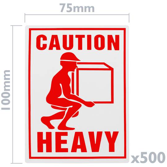 Rotoli bobina 500 etichettes adesive per spedizioni di colli pesanti 75x100 mm heavy