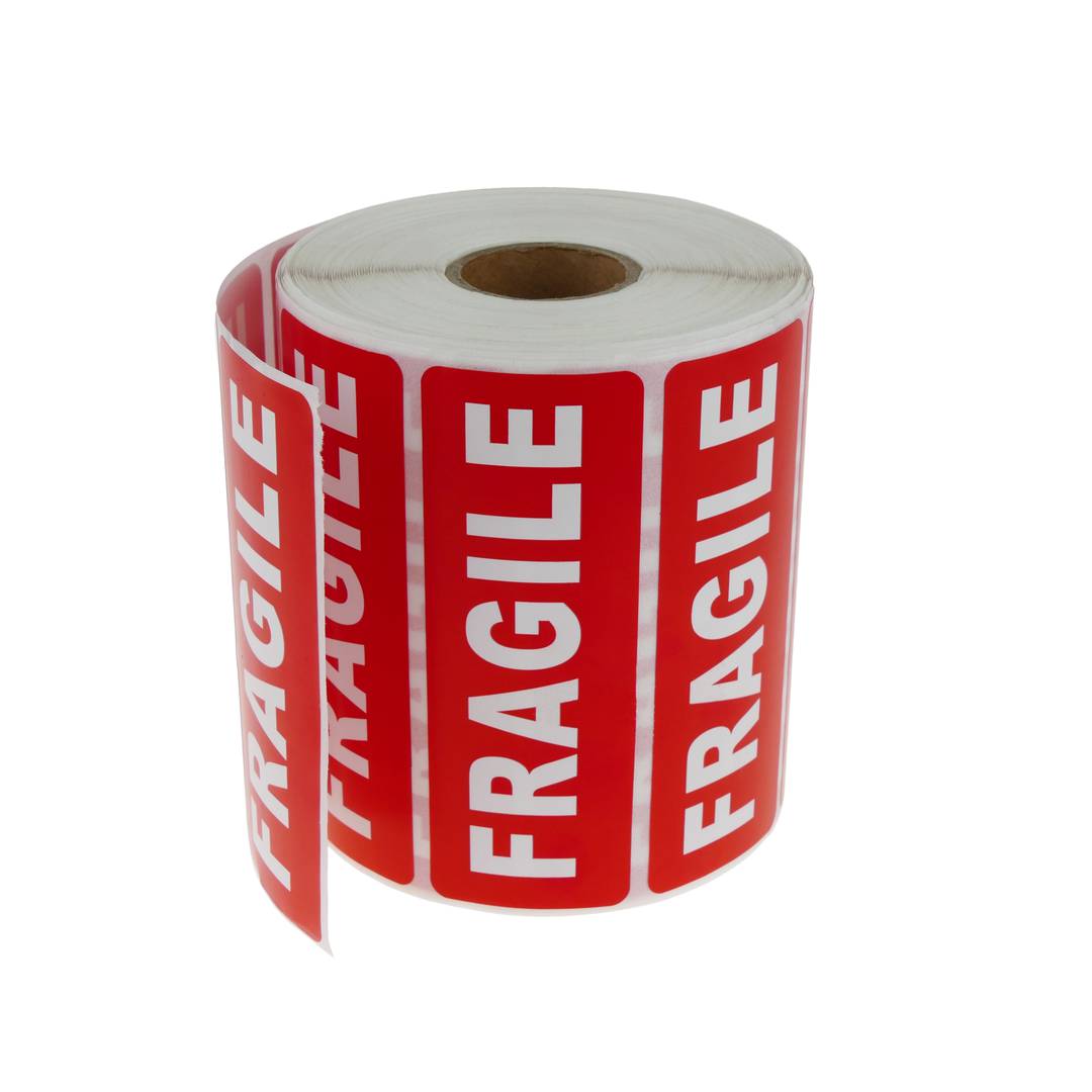 89 x 32mm 1000 Labels per Roll Pack of 2 Fragile Parcel Labels Medium 