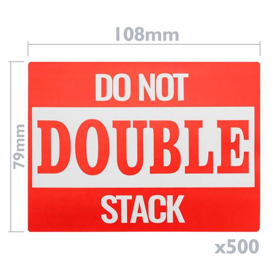 Rol van 500 zelfklevende etiketten voor zendingen van niet-stapelbare pakketten 108x79mm