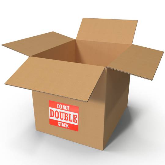 Rol van 500 zelfklevende etiketten voor zendingen van niet-stapelbare pakketten 108x79mm