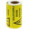 Rouleaux bobine 100 étiquettes pour l'avertissement de risque électrique 75x50mm