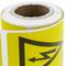 Rouleaux bobine 100 étiquettes pour l'avertissement de risque électrique 75x50mm
