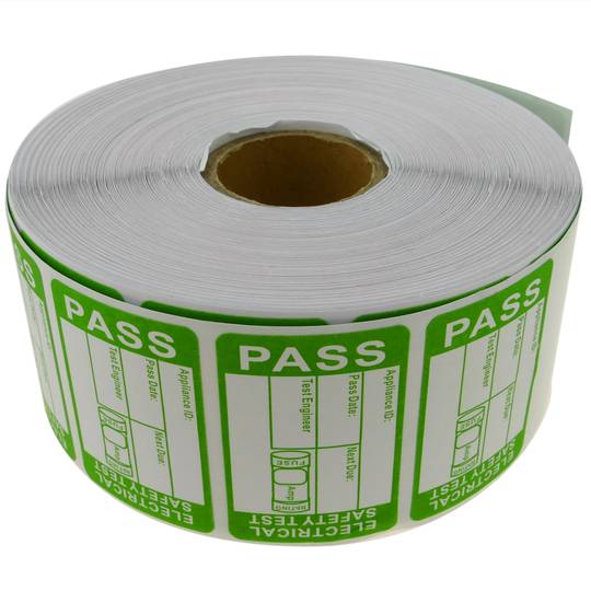 PAT Test Labels x 1000 Passed Stickers Electrical FREE P+P 