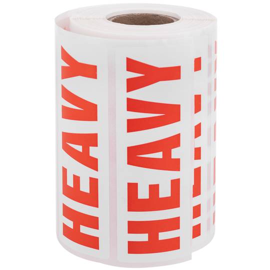Rol van 500 zelfklevende etiketten voor zendingen van zware pakketten 90x30 mm zwaar