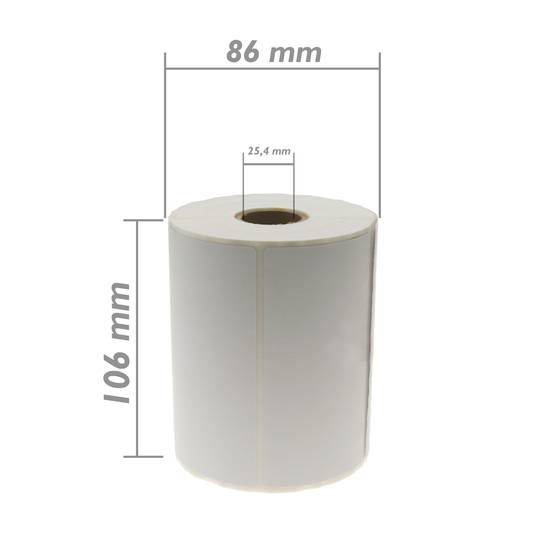 Rol van 700 zelfklevende etiketten voor directe thermische printer 101.6x50.8mm