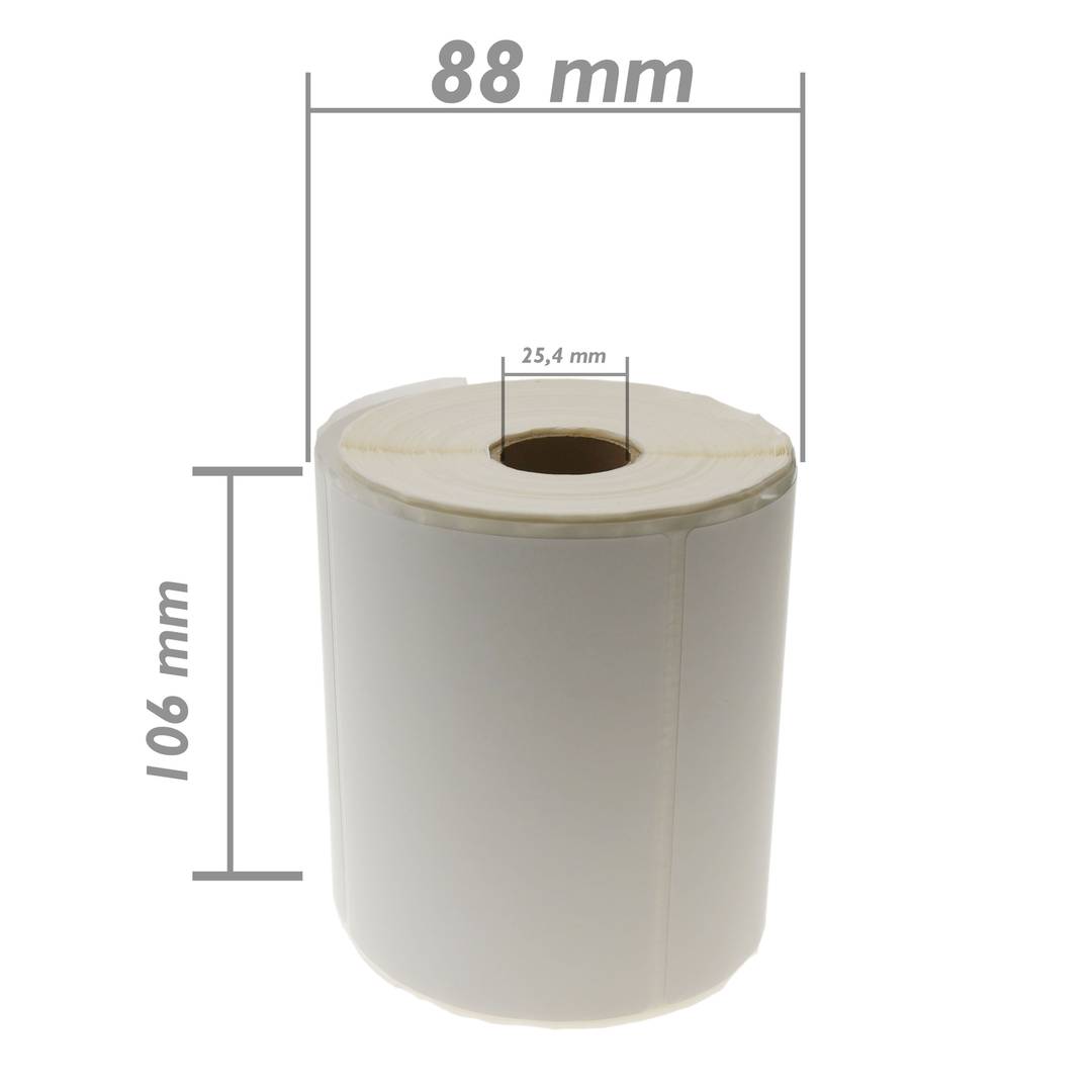 Rouleaux bobine 500 étiquettes pour imprimante thermique directe