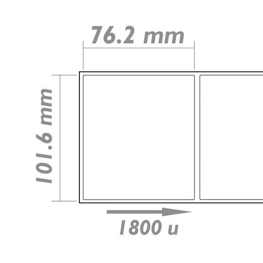 Rouleaux bobine 1800 étiquettes pour imprimante thermique directe 101.6x76.2mm
