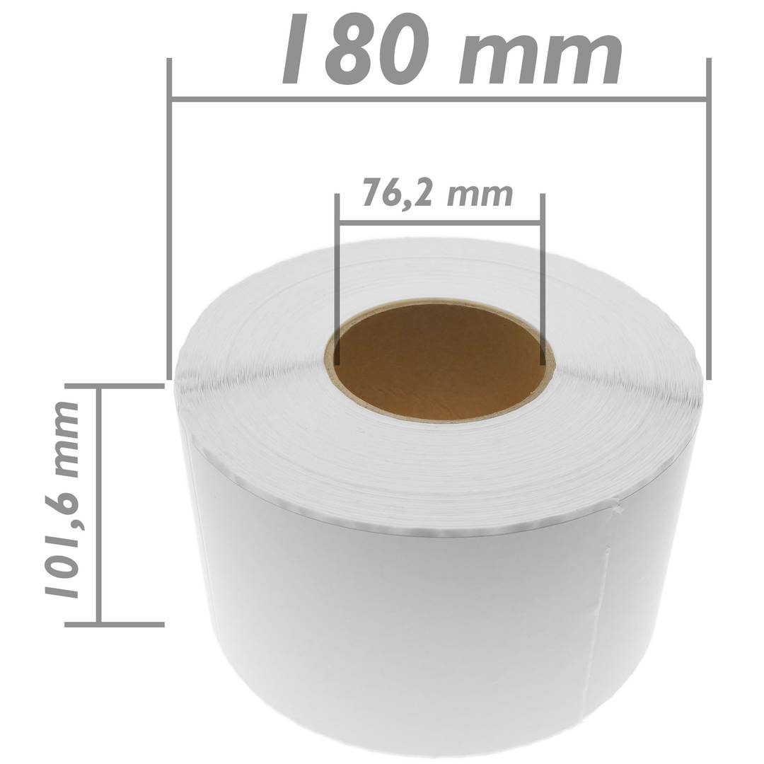 Rouleaux bobine 1100 étiquettes pour imprimante thermique directe 101.6x127mm