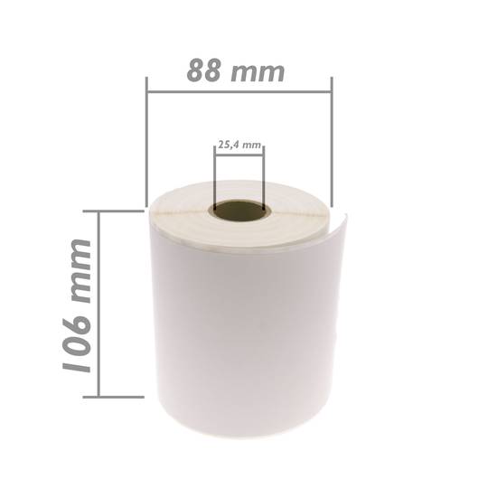 Thermal roll label with 250 labels for thermal transfer printer 101.6x152.4mm