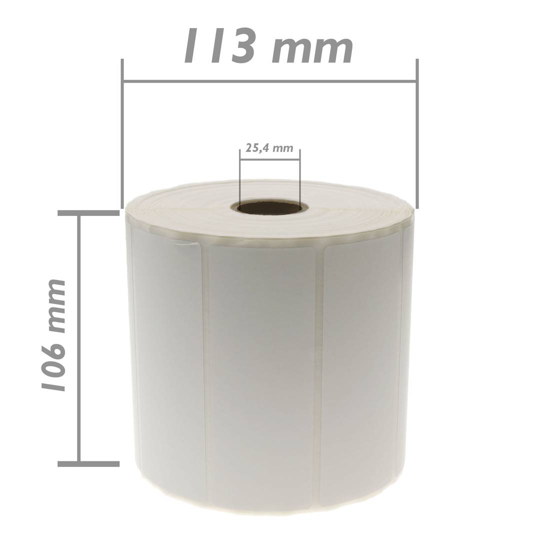 Rouleaux bobine 1600 étiquettes pour imprimante transfert thermique 101.6x38.1mm