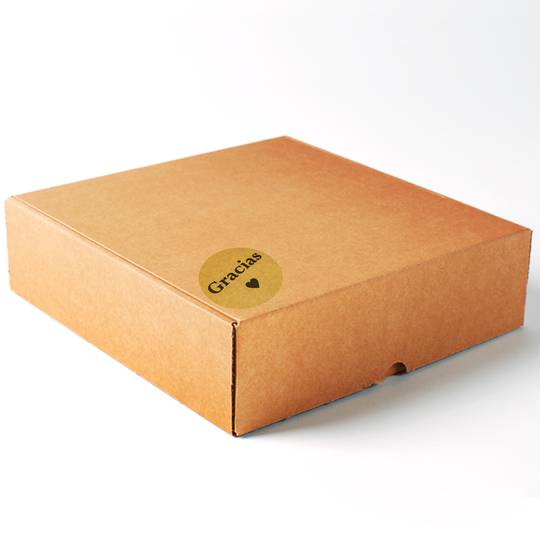 Runder Aufkleber Braun 38 mm 'Gracias'
