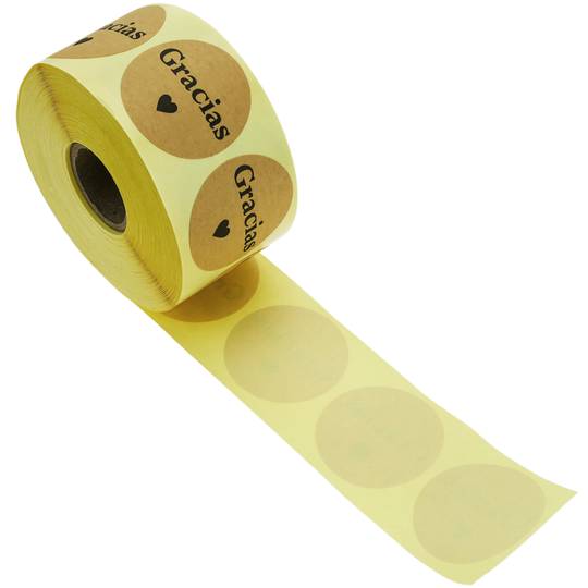 Runder Aufkleber Braun 38 mm 'Gracias'