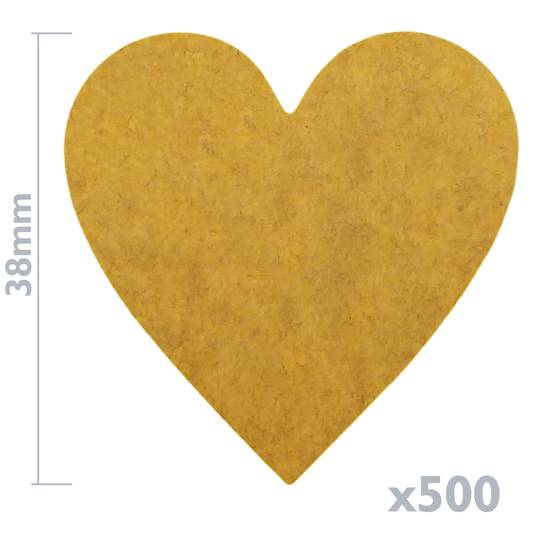 38 mm bruine hartsticker