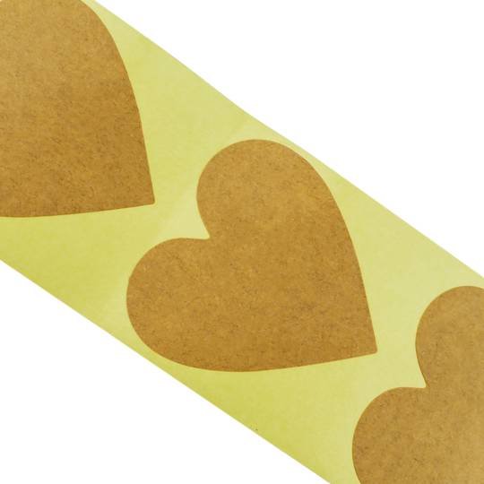 38 mm bruine hartsticker