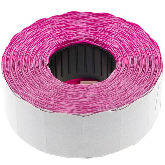 Thermal roll label with 800 pink adhesive labels 22x12 mm 10 units