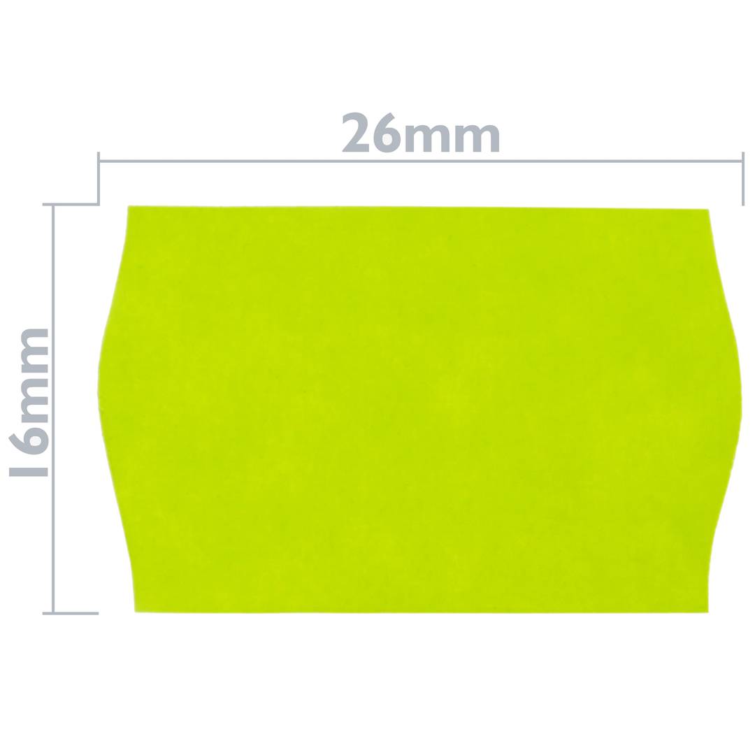 Rouleaux bobine 1000 autocollants jaune 26x16mm 10 unités