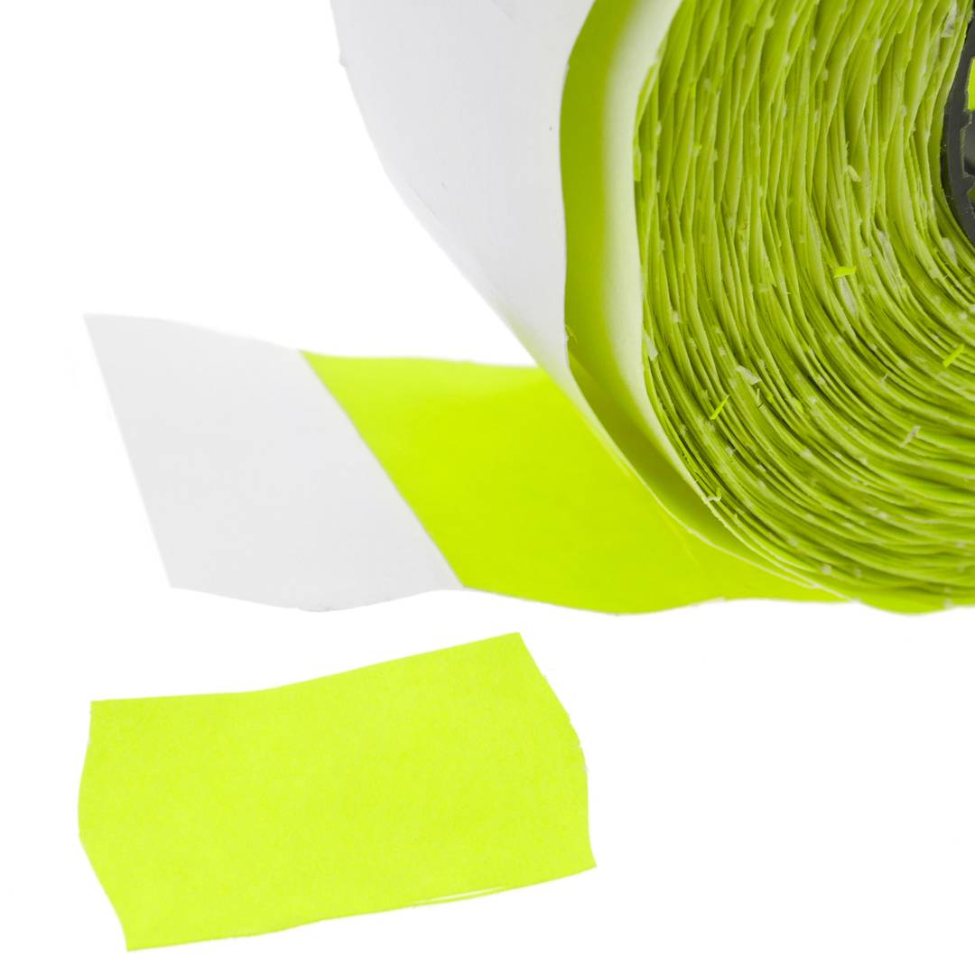 Rouleaux bobine 1000 autocollants jaune 26x16mm 10 unités