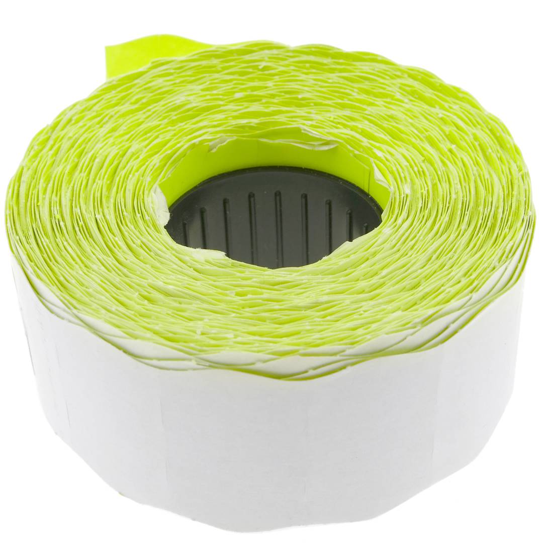 Rouleaux bobine 1000 autocollants jaune 26x16mm 10 unités