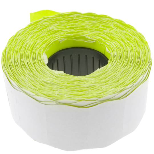 Rouleaux bobine 1000 autocollants jaune 26x16mm 10 unités