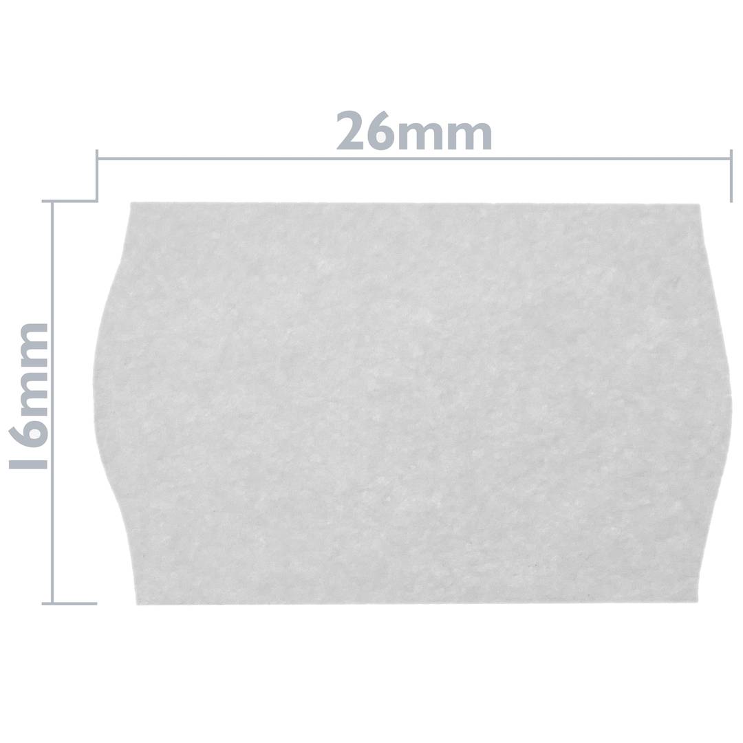 Rotoli bobina 1000 etichettes adesive bianchi 26x16 mm 10 unità