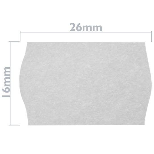 Rotoli bobina 1000 etichettes adesive bianchi 26x16 mm 10 unità