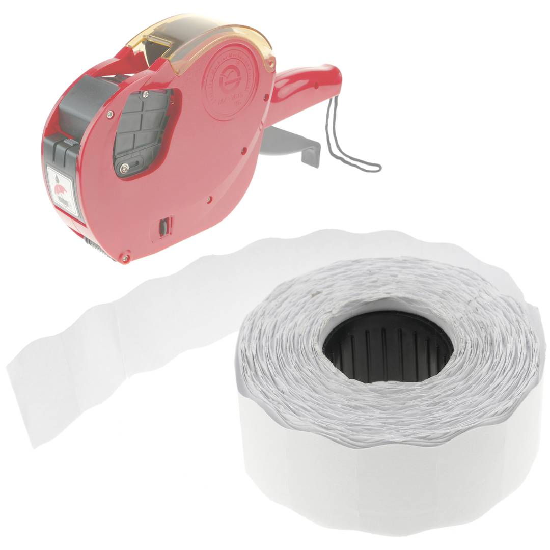 Rotoli bobina 1000 etichettes adesive bianchi 26x16 mm 10 unità